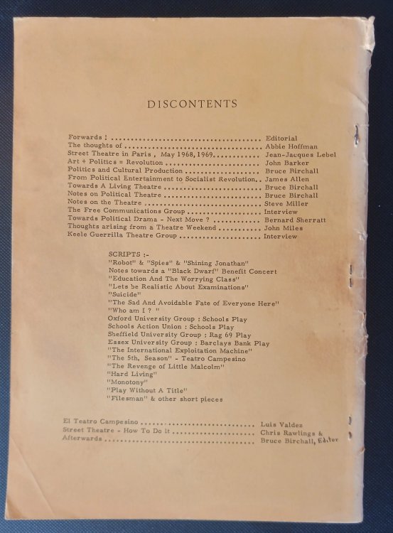 Image for Radical Arts. Art & Politics Try to Be Authentic & Effective. Street Theatre. A Solution: Theory, Notes, Scripts (Premiere Issue, c. 1970/71) Radical Arts. Art & Politics Try to Be Authentic & Effective. Street Theatre. A Solution: Theory, Notes, Scripts (Premiere Issue, c. 1970/71)