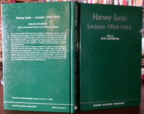 Harvey Sacks Lectures 1964-1965