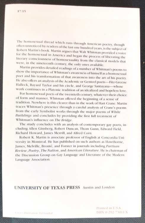 Image for The Homosexual Tradition in American Poetry The Homosexual Tradition in American Poetry