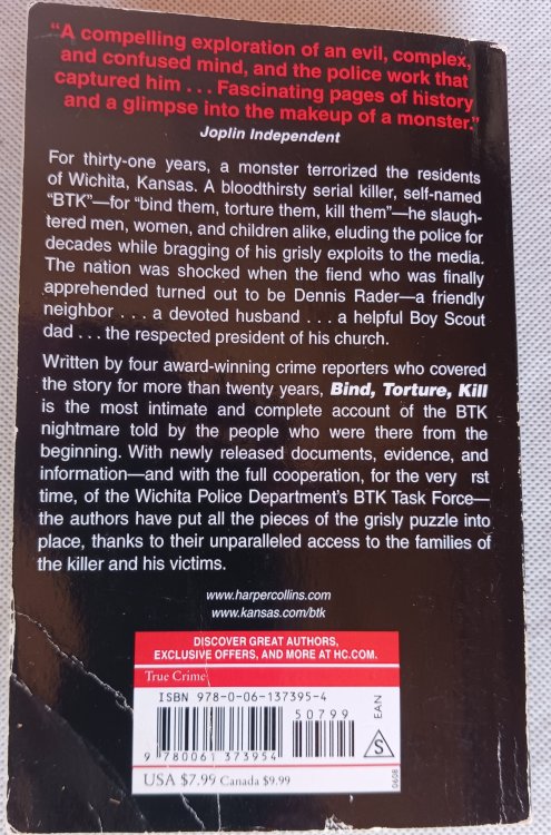 Image for Bind, Torture, Kill: The Inside Story of BTK, the Serial Killer Next Door Bind, Torture, Kill: The Inside Story of BTK, the Serial Killer Next Door