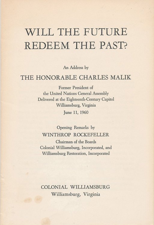 Image for Will the Future Redeem the Past Will the Future Redeem the Past