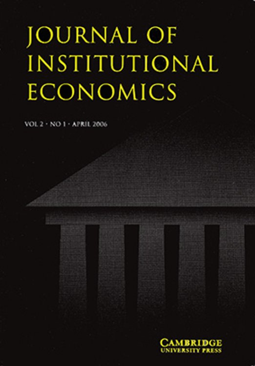 Image for Journal of Institutional Economics (Vol 2, No 1, April 2006) Journal of Institutional Economics (Vol 2, No 1, April 2006)