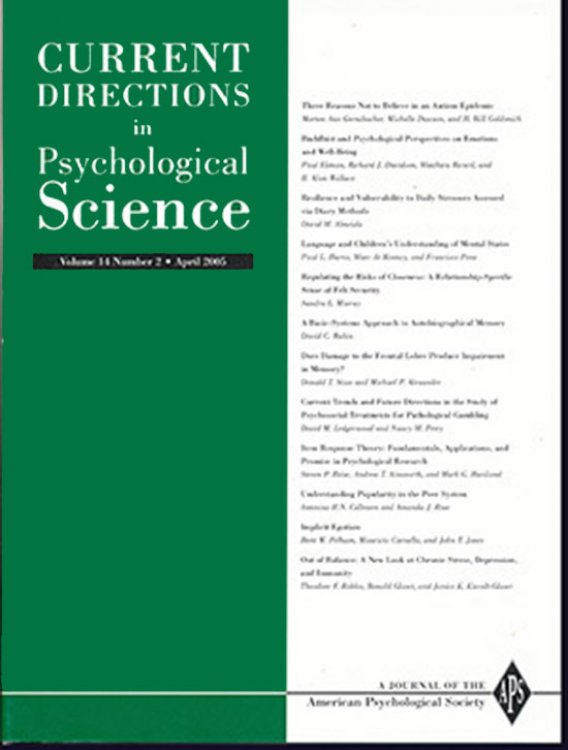 Image for Current Directions in Psychological Science (Volume 14, Number 2, April 2005) Current Directions in Psychological Science (Volume 14, Number 2, April 2005)