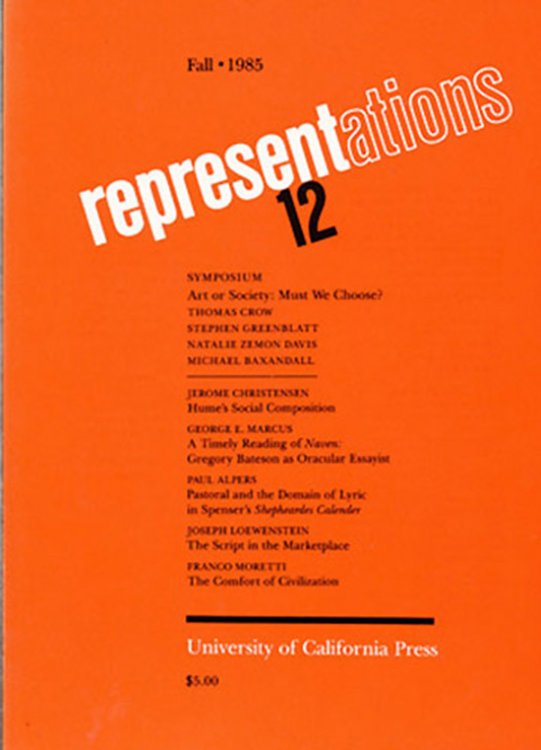 Image for Representations 12 (Fall 1985) Representations 12 (Fall 1985)