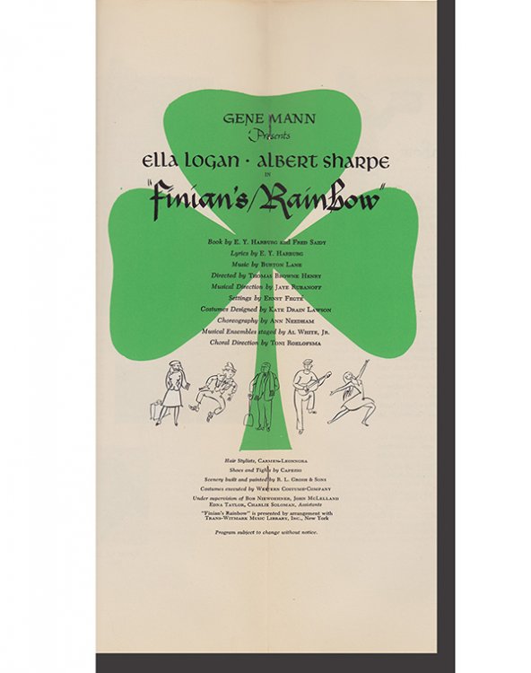 Finian's Rainbow (War Memorial Opera House, San Francisco, with Ella Logan and Albert Sharpe)