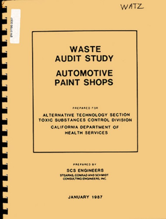 Waste Audit Study: Automotive Paint Shops