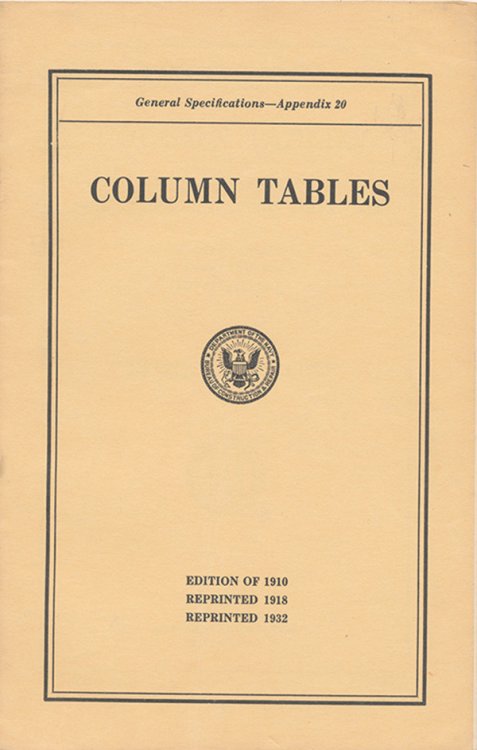 Column Tables: General Specifications, Appendix 20