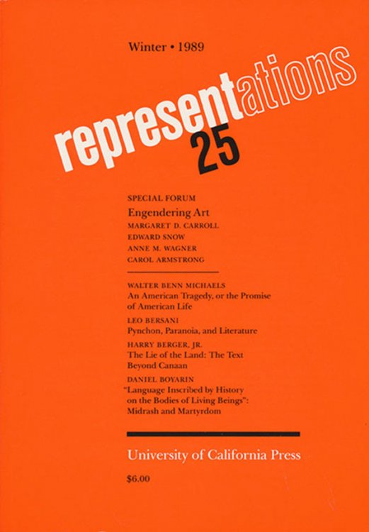 Image for Representations 25: Special Forum on Engendering Art (Winter 1989) Representations 25: Special Forum on Engendering Art (Winter 1989)