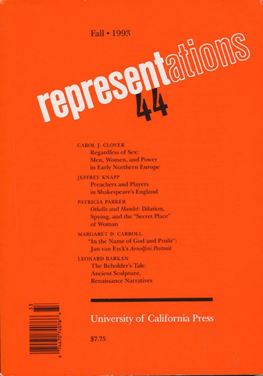 Image for Representations 44 (Fall 1993) Representations 44 (Fall 1993)