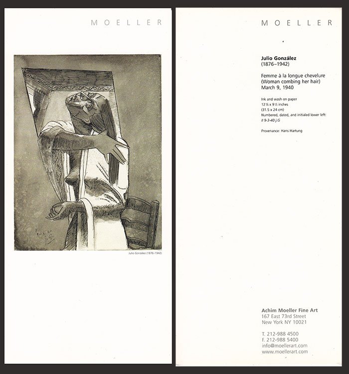 Image for Julio Gonzalez: Femme la longue chevelure (Woman Combing her hair) Julio Gonzalez: Femme la longue chevelure (Woman Combing her hair)