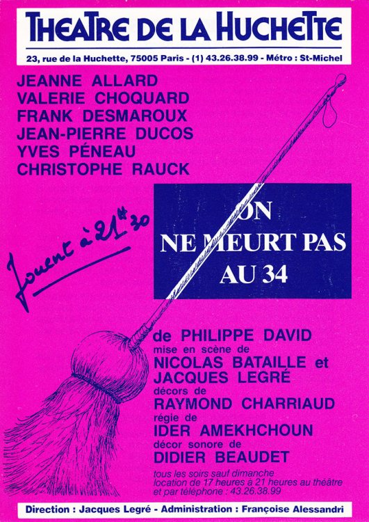 Image for Theatre de la Huchette (booklet and flyer) Theatre de la Huchette (booklet and flyer)