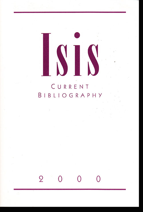 Image for Isis: Current Bibliography 2000 (Supplement to Volume 91) Isis: Current Bibliography 2000 (Supplement to Volume 91)