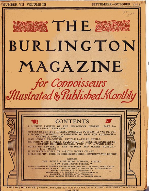 Image for The Burlington Magazine (Vol III, No. VI, September-October 1903) The Burlington Magazine (Vol III, No. VI, September-October 1903)