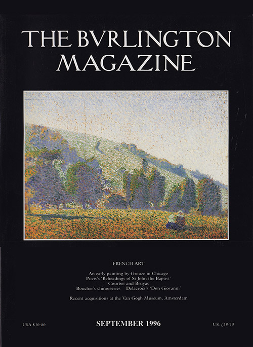 Image for The Burlington Magazine (September 1996, Volume CXXXVIII, Number 1122) The Burlington Magazine (September 1996, Volume CXXXVIII, Number 1122)