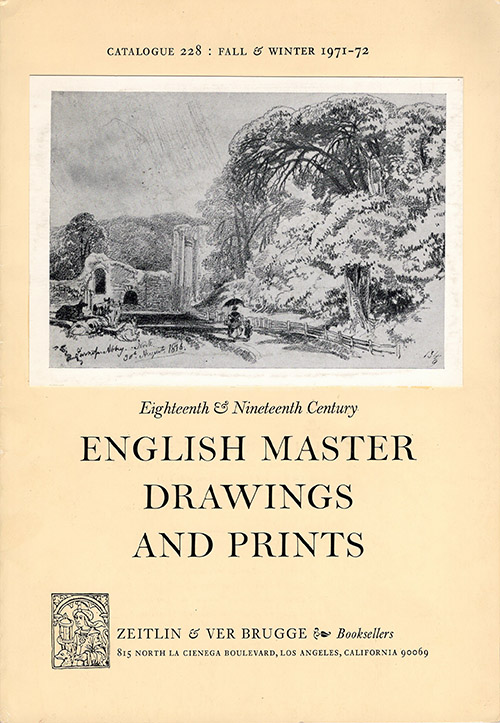Image for English Master Drawings and Prints (Catalog 228, Fall and Winter 1971-72) English Master Drawings and Prints (Catalog 228, Fall and Winter 1971-72)