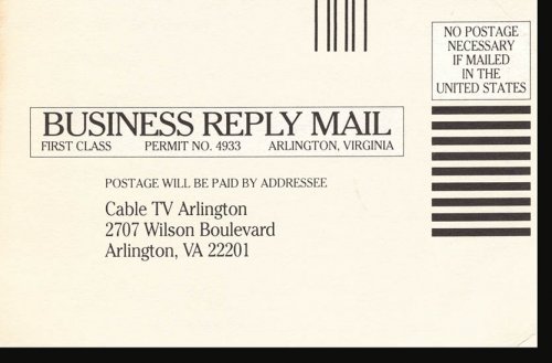 Image for Direct Mail Postcard: Cable TV Arlington Direct Mail Postcard: Cable TV Arlington