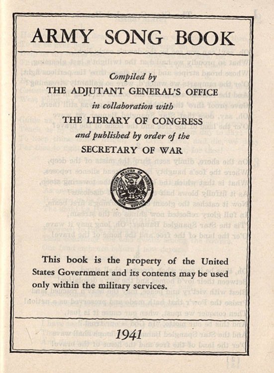 Army Song Book