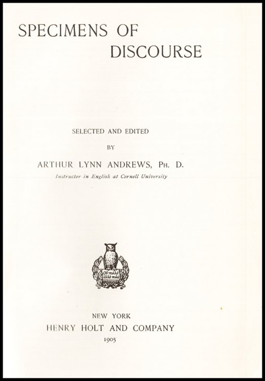 Image for Specimens of Discourse (English Readings) Specimens of Discourse (English Readings)