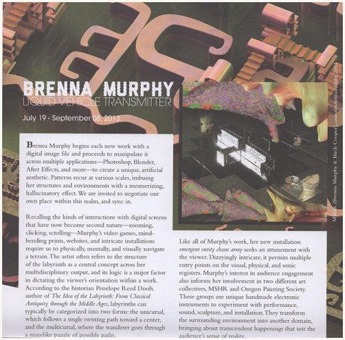 Image for Brenna Murphy: Liquid Vehicle Transmitter Brenna Murphy: Liquid Vehicle Transmitter
