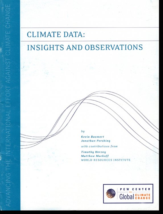 Image for Climate Data: Insights and Observations Climate Data: Insights and Observations