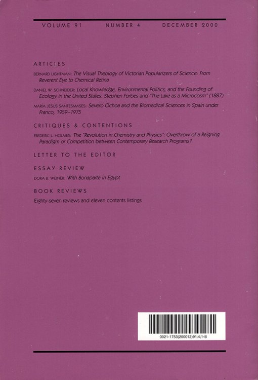 Image for Isis (Volume 91, Number 4 , December 2000) Isis (Volume 91, Number 4 , December 2000)
