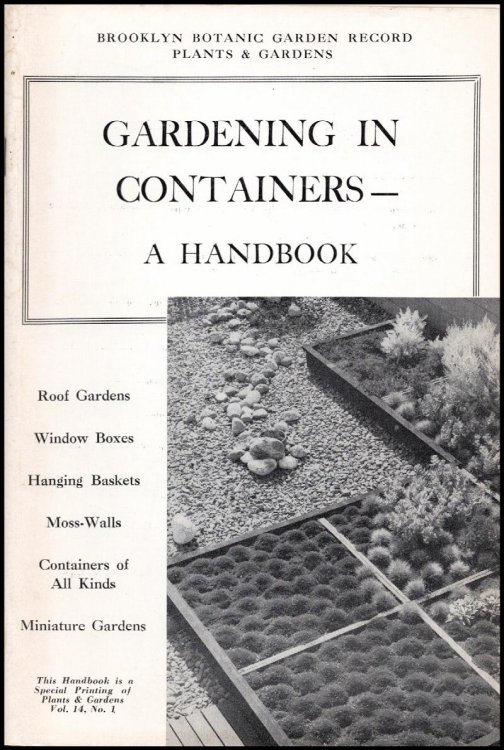 Image for Gardening in Containers (Brooklyn Botanic Garden, Vol. 14, No. 1) Gardening in Containers (Brooklyn Botanic Garden, Vol. 14, No. 1)