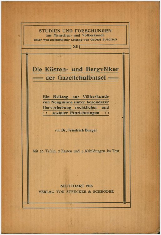 Image for Die Ksten- und Bergvlker der Gazellehalbinsel Die Ksten- und Bergvlker der Gazellehalbinsel