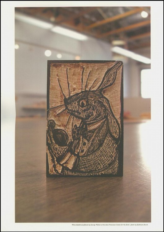Image for Lewis Carroll Keepsake/Poster: White Rabbit Woodblock by George Walker Lewis Carroll Keepsake/Poster: White Rabbit Woodblock by George Walker
