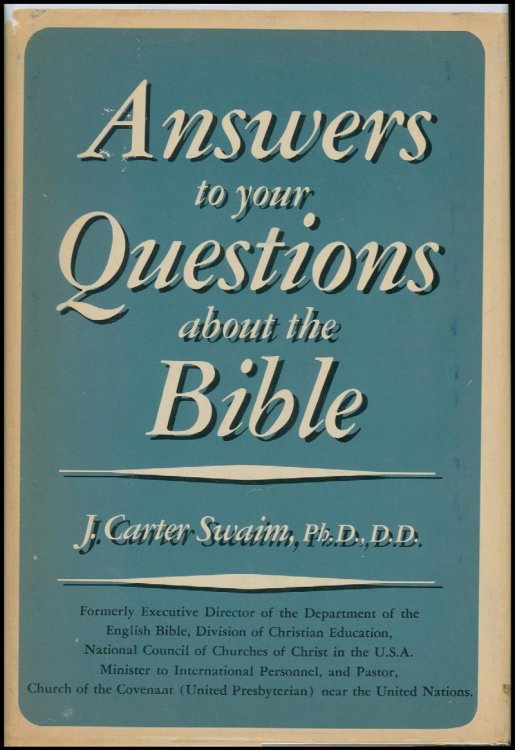 Image for Answers to your questions about the Bible (An Edward Ernest book) Answers to your questions about the Bible (An Edward Ernest book)