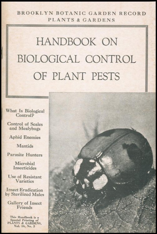 Image for Handbook on Biological Control of Plant Pests (Plants and Gardens, Vol 16, No. 3) Handbook on Biological Control of Plant Pests (Plants and Gardens, Vol 16, No. 3)