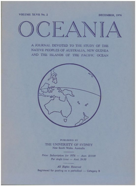 Oceania Journal (December, 1976, Volume LVII, No. 2)