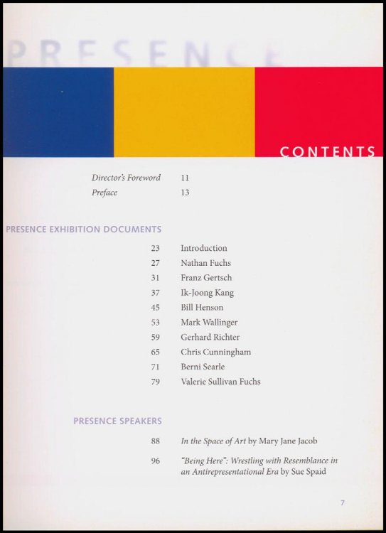 Image for Presence (Speedball Art Museum Project: Fuchs, Gertsch, Henson, Richter) Presence (Speedball Art Museum Project: Fuchs, Gertsch, Henson, Richter)