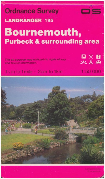 Image for Ordnance Survey: Landranger 195: Bournemouth, Purbeck and Surrounding Area Ordnance Survey: Landranger 195: Bournemouth, Purbeck and Surrounding Area