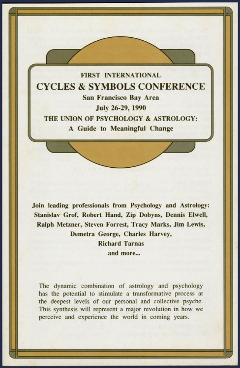Image for Brochure/Program: Cycles & Symbols Conference (First International Conference, 1990) Brochure/Program: Cycles & Symbols Conference (First International Conference, 1990)