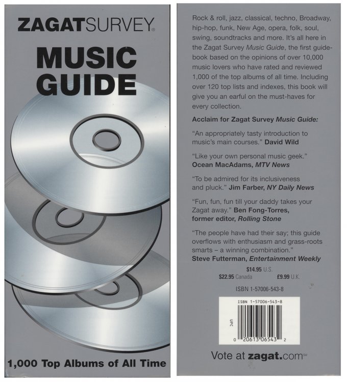 Image for Zagat Survey: Music Guide (1000 Top Albums of all Time) Zagat Survey: Music Guide (1000 Top Albums of all Time)