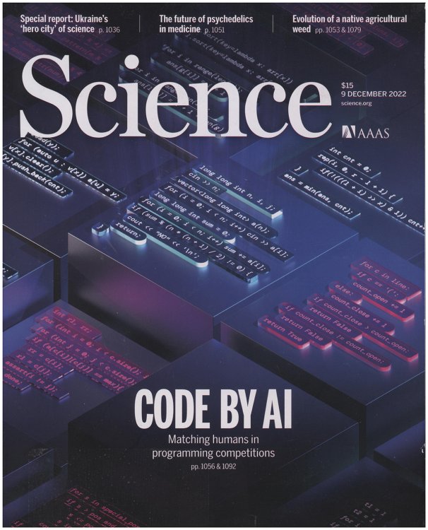 Image for Science Magazine: Code by AI (9 December 2022) Science Magazine: Code by AI (9 December 2022)