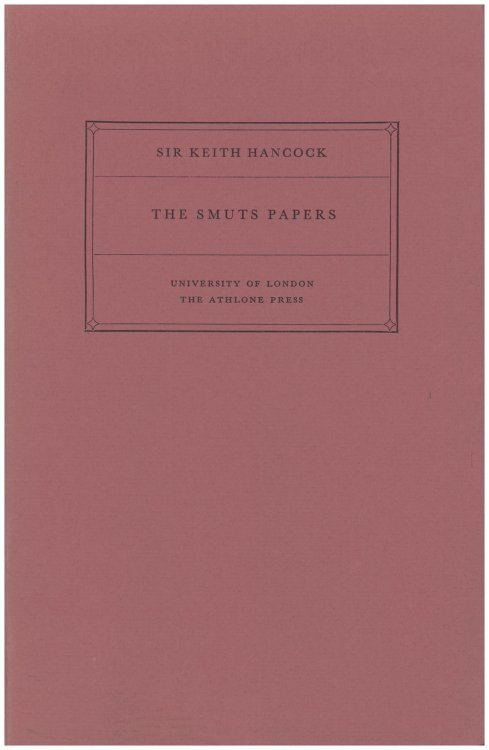 Image for The Smuts Papers: The Creighton Lecture in History 1955 The Smuts Papers: The Creighton Lecture in History 1955