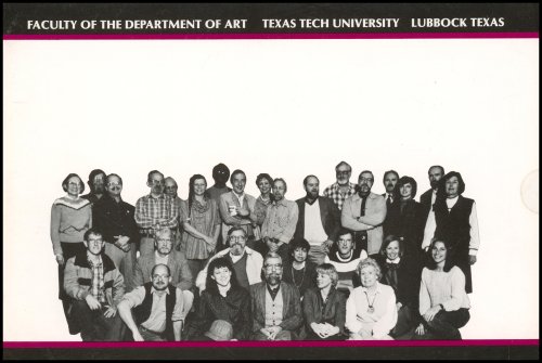 Image for Faculty of the Department of Art, Texas Tech University, Lubbock Texas Faculty of the Department of Art, Texas Tech University, Lubbock Texas