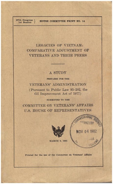 Image for Legacies of Vietnam: Comparative Adjustment of Veterans and Their Peers Legacies of Vietnam: Comparative Adjustment of Veterans and Their Peers
