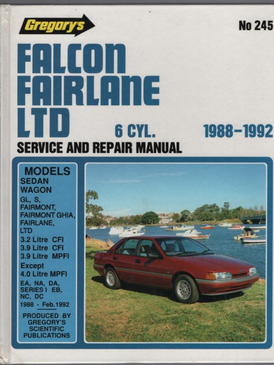 Falcon Fairlane LTD EA, NA, DA, EB, NC, DC - Series 1. 3.2 and 3.9 Litre Six Cylinder Engines 1988 - 1992