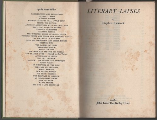 Image for LITERARY LAPSES LITERARY LAPSES