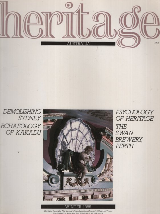 HERITAGE AUSTRALIA: VOLUME 4, #2 WINTER 1985 Winter 1985 #2