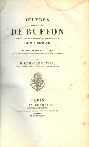 Image for Oeuvres Completes De Buffon: Tome XXVII Oeuvres Completes De Buffon: Tome XXVII