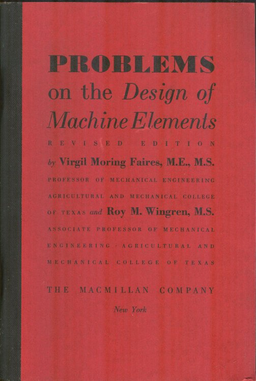 Problems on the Design of Machine Elements