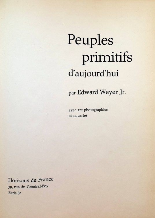 Image for Peuples Primitifs d'Aujourd'hui Peuples Primitifs d'Aujourd'hui