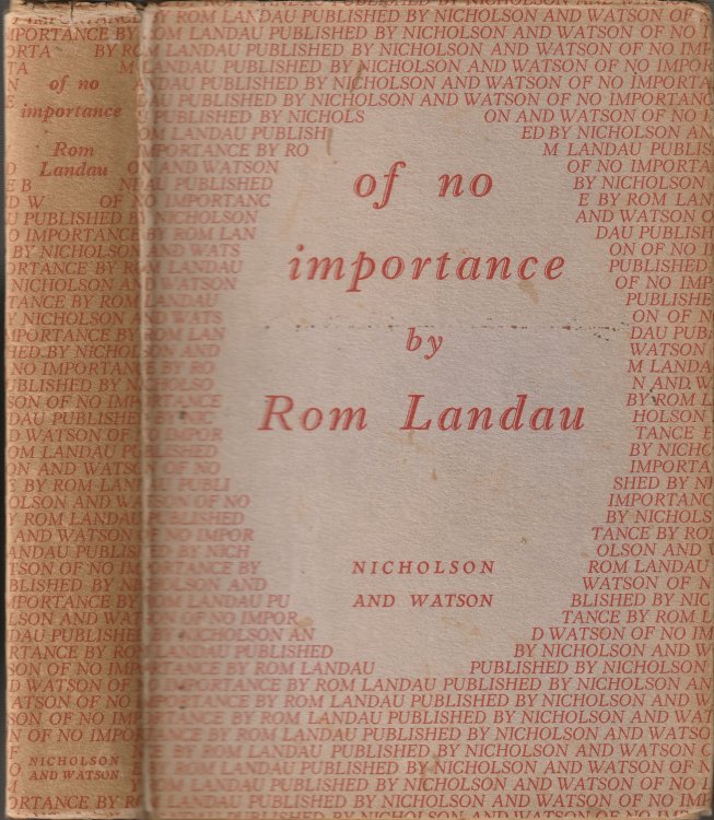 Image for Of No Importance: A Diary of Private Life Of No Importance: A Diary of Private Life
