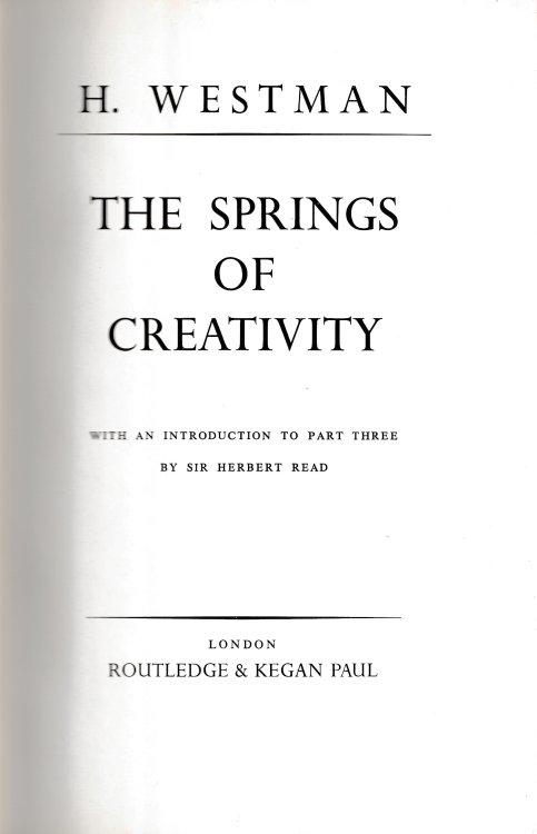 Image for The Springs of Creativity The Springs of Creativity