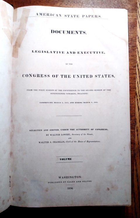 Image for American State Papers. Documents, Legislative and Executive, of the Congress of the United States, from the First Session of the Fourteenth to the Second Session of the Seventeenth Congress, Inclusive, commencing March 3, 1815 and ending March 3, 1823 Class IV, Commerce and Navigation Volume II American State Papers. Documents, Legislative and Executive, of the Congress of the United States, from the First Session of the Fourteenth to the Second Session of the Seventeenth Congress, Inclusive, commencing March 3, 1815 and ending March 3, 1823 Class IV, Commerce and Navigation Volume II