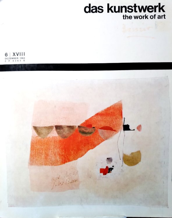 das kunstwerk (the work of art), 6 / XVIII, Dezember 1964