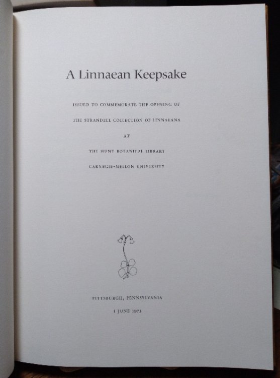Image for A Linnaean Keepsake A Linnaean Keepsake